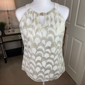 WHITE HOUSE BLACK MARKET HIGH NECK TOP.